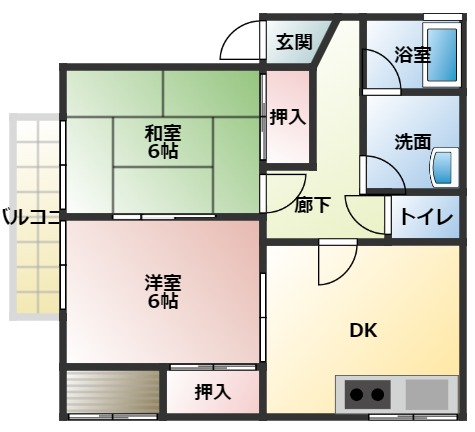 コーポぱーぷるの間取り