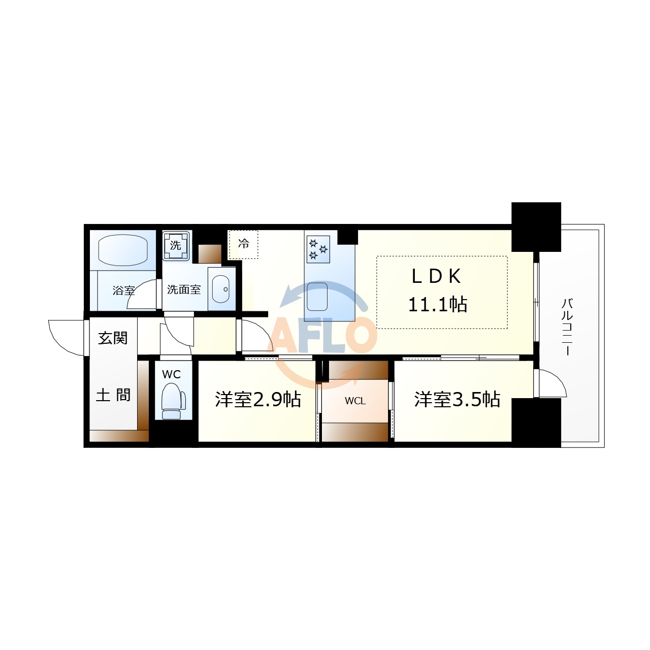 アーバネックス谷町六丁目の間取り