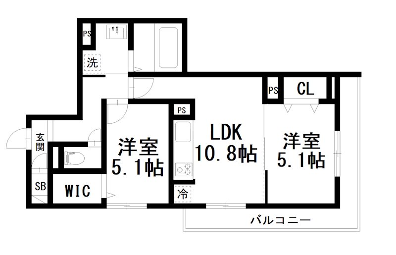 Wisteria西大路五条の間取り