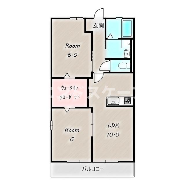 高崎市貝沢町のマンションの間取り