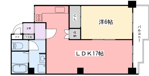 赤穂市細野町のマンションの間取り