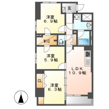 ベルスオーノ御器所の間取り