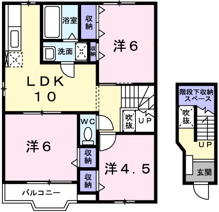 揖保郡太子町東保のアパートの間取り