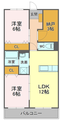 AIRLIX大岩の間取り