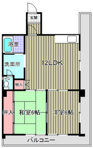 【広島市中区舟入町のマンションの間取り】