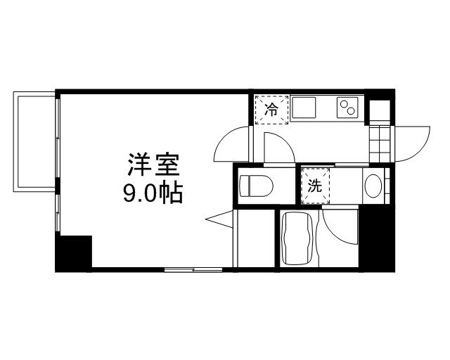 月光　岡山市役所前の間取り