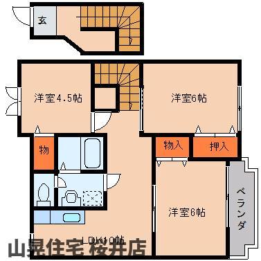 ヴィラサニーフラットＡ棟の間取り