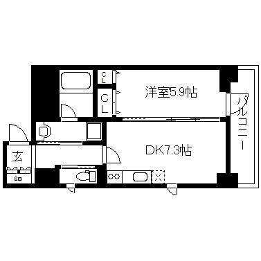 京都市下京区佐女牛井町のマンションの間取り