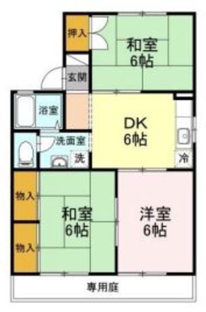 倉敷市玉島黒崎新町のアパートの間取り