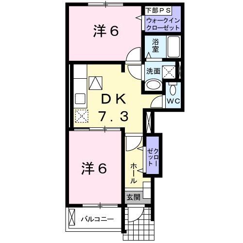 柴田郡柴田町大字本船迫のアパートの間取り