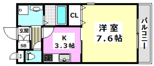 グラースラフィネ南春日丘の間取り