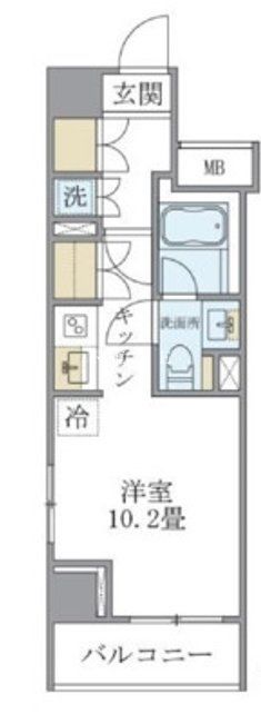 中央区新富のマンションの間取り