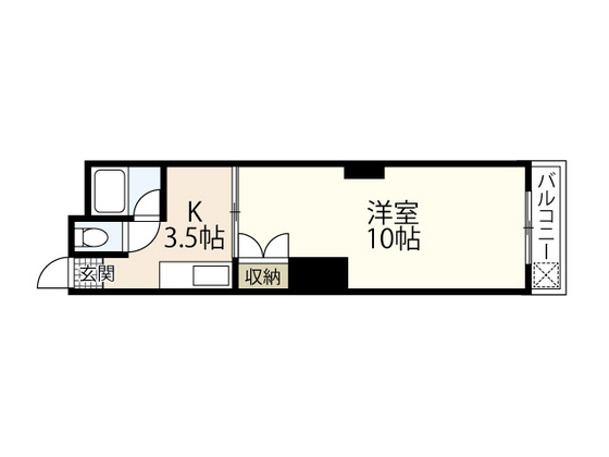 広島市中区薬研堀のマンションの間取り