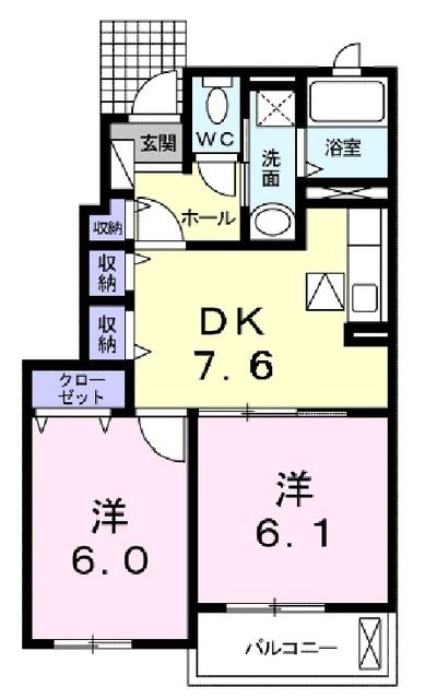 ＳｕｂａｒｕII番館の間取り