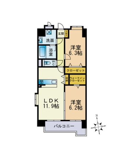 ラフォルトゥーナ姪浜2番館の間取り