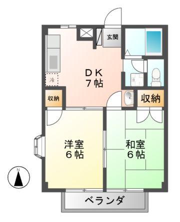 カトルセゾン　Ａの間取り