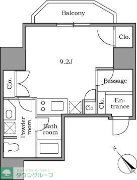 渋谷区恵比寿西のマンションの間取り