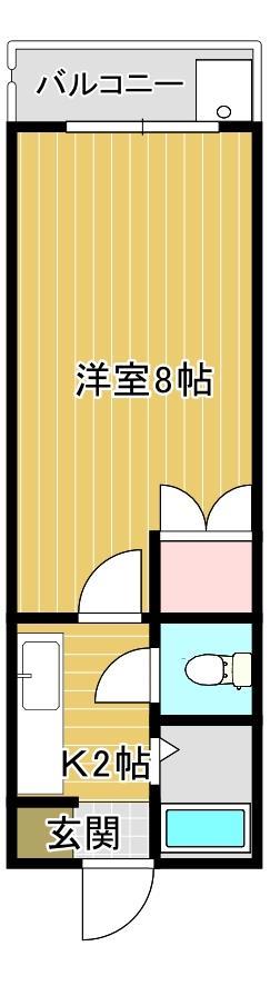 鹿児島市南郡元町のマンションの間取り