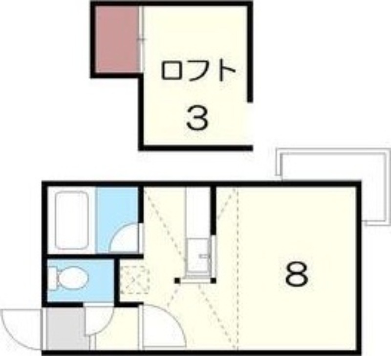 札幌市豊平区美園二条のアパートの間取り