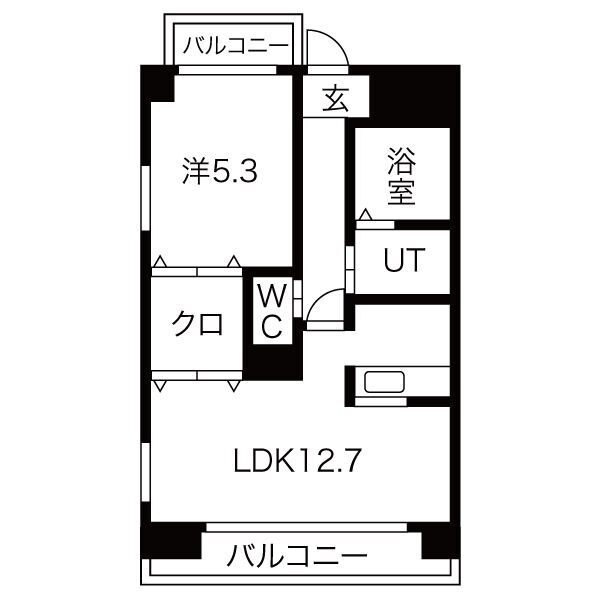 知多郡武豊町字大屋敷のマンションの間取り