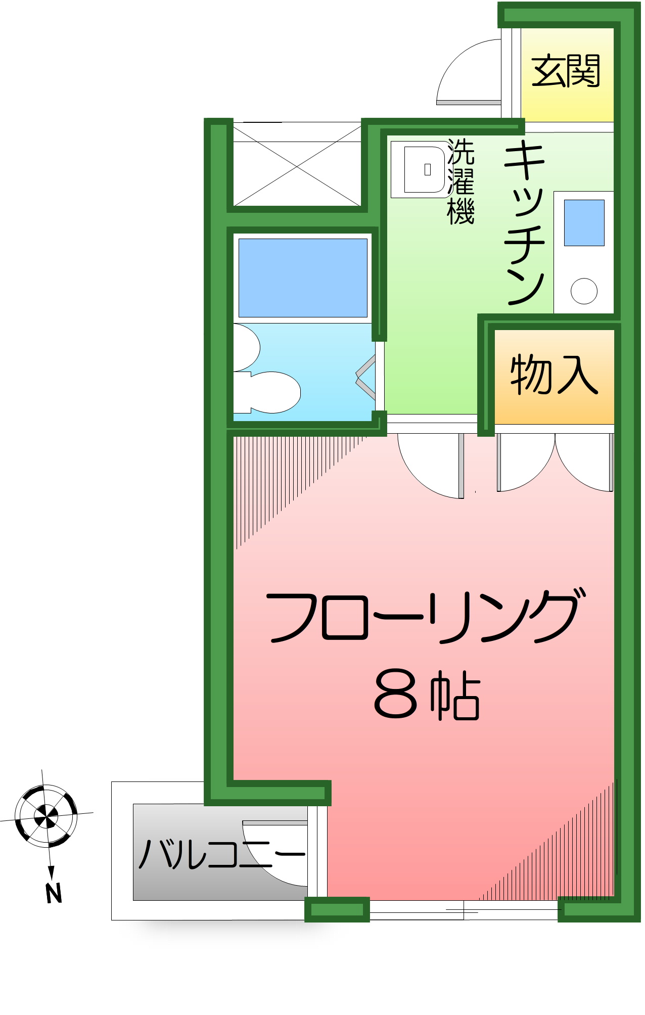 ルミエール飛鳥の間取り