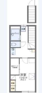 レオパレスエコハウス華園の間取り