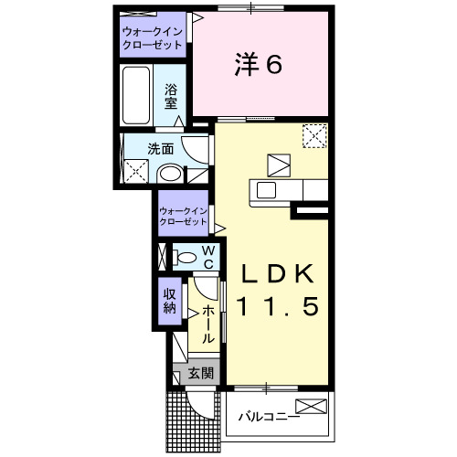 東海市加木屋町のアパートの間取り