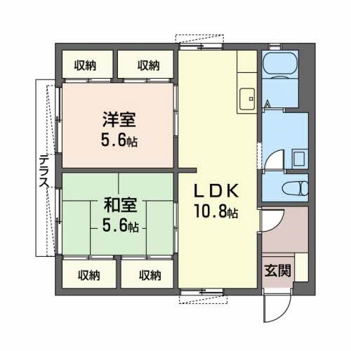 カーサ中百舌鳥B棟の間取り