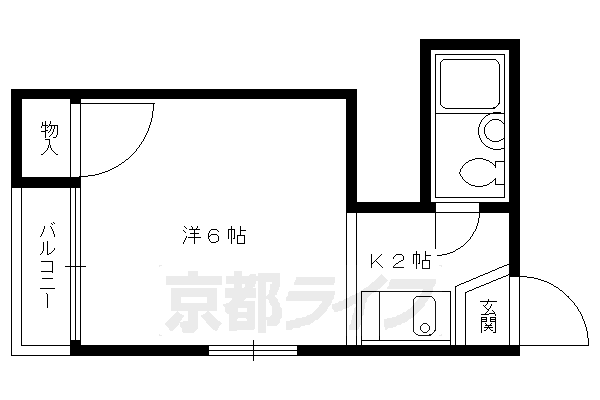 地下鉄烏丸線 鞍馬口駅 徒歩10分 5階建 築44年の間取り写真