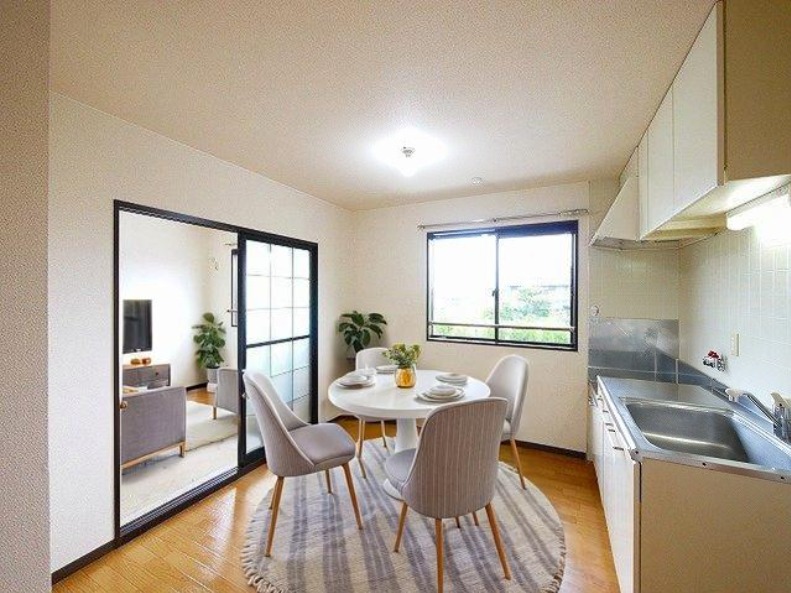 居室・リビング　CGで家具等を配置したもので家具等は含まれません