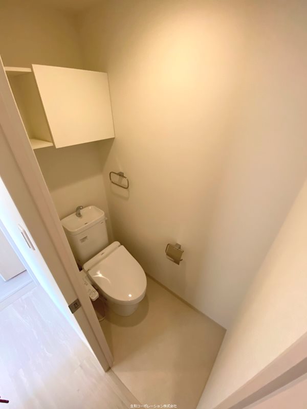 トイレ　トイレ収納棚つき
