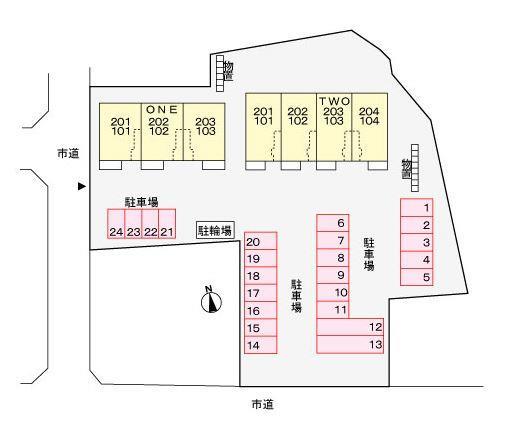 エントランス　敷地配置図