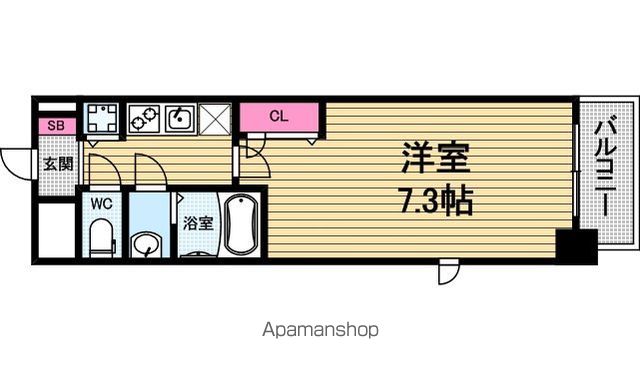 プランドール北浜の間取り写真