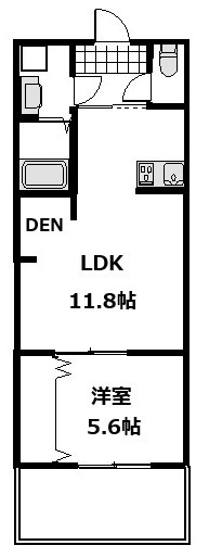 東武東上線 鶴瀬駅 徒歩4分 3階建 築1年の間取り写真