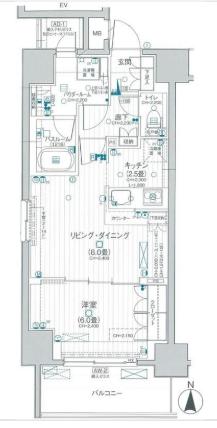 ＪＲ京浜東北線 王子駅 徒歩6分 14階建 築10年の間取り写真
