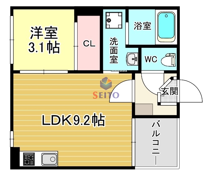 阪神電鉄阪神なんば線 伝法駅 徒歩11分 3階建 築1年の間取り写真