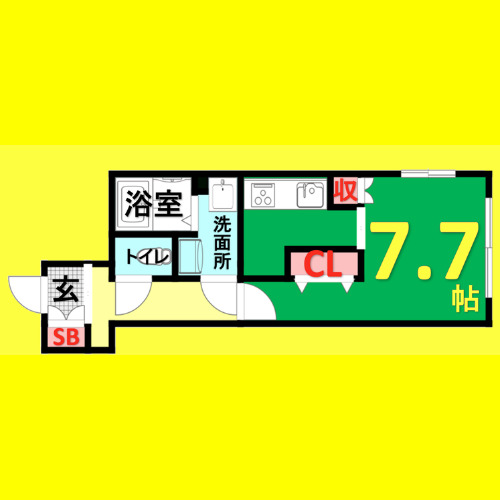 ＪＲ中央本線 鶴舞駅 徒歩4分 5階建 築5年の間取り写真