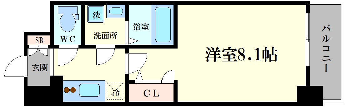 エスリードレジデンス弁天町グランデの間取り写真