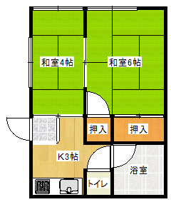 足立区綾瀬のアパートの間取り