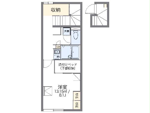 レオパレスフリーダム鈴鹿の間取り