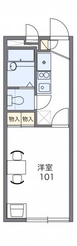 北九州市小倉南区北方のアパートの間取り