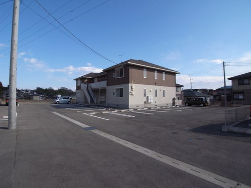 【大田原市紫塚のアパートの駐車場】