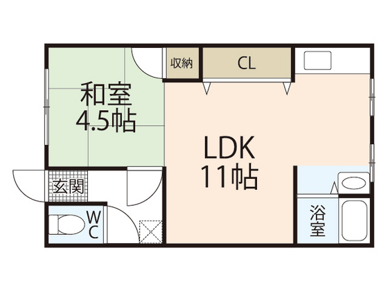 【広島市西区南観音のアパートの間取り】