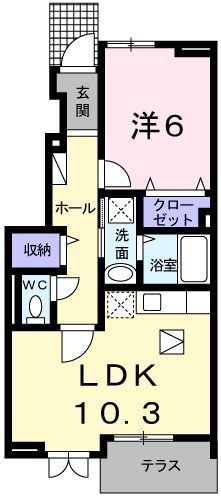 相生市那波野のアパートの間取り