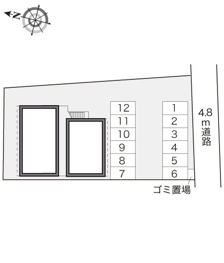 【レオパレスＷｉｎｇの駐車場】