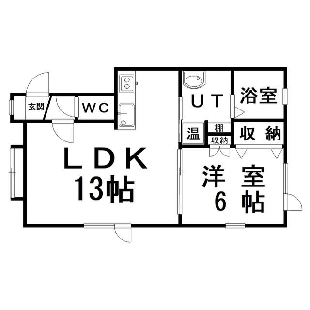 愛国ビレッジ２番館の間取り