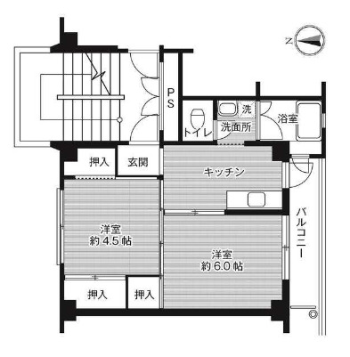 境港市誠道町のマンションの間取り