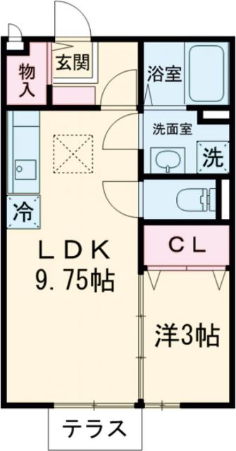 ヒメコスム　A棟の間取り