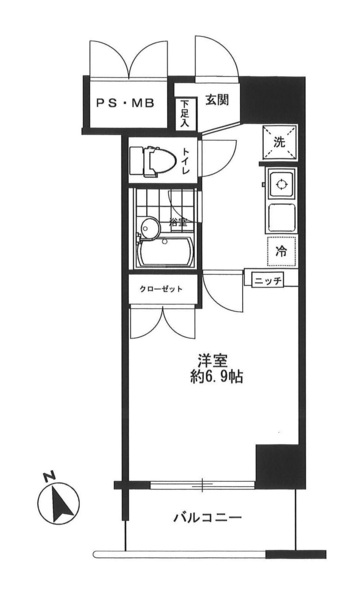 メインステージ秋葉原駅前の間取り