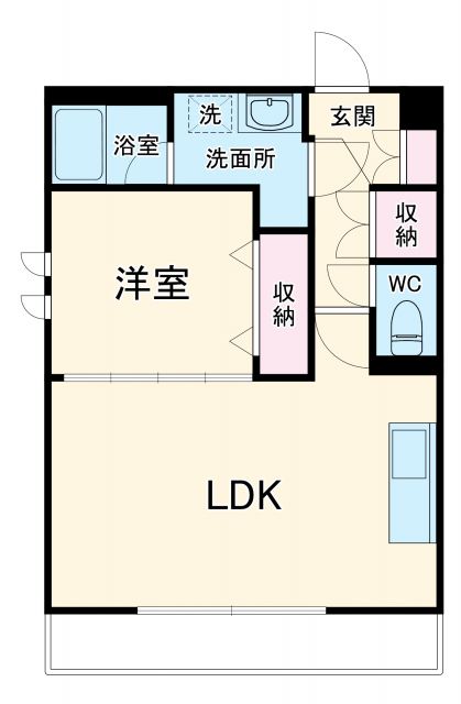 袋井市上山梨のマンションの間取り